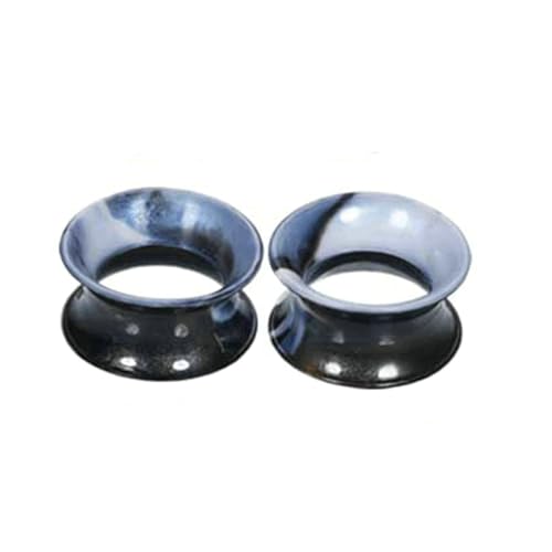 Stfery Plugs 20mm, 2 Stück Tunnel Piercing Silikon Schwarz Weiß Schwarz Und Weiß Reifen Tunnel Ohrringe Damen von Stfery