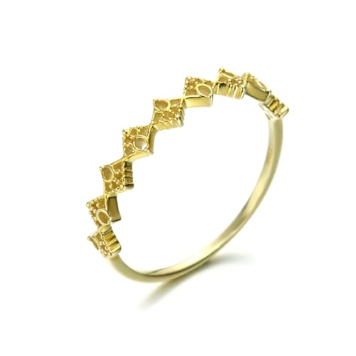 Stfery Ring Gold 18 Karat Ring für Frauen Rund Ringe für Damen von Stfery