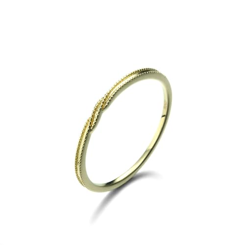 Stfery Ring Gold 18 Karat Ringe für Frauen Rund Frauen Ring Verlobung von Stfery