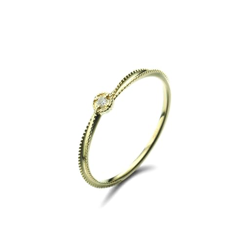 Stfery Ring Gold 750 Ringe für Damen Rund Diamant Ring Damen Verlobung von Stfery