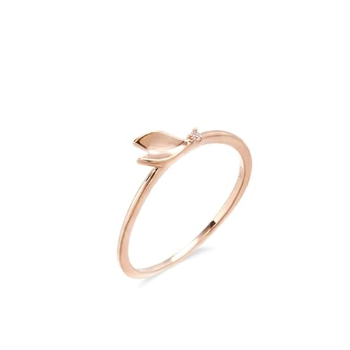 Stfery Ring Rosegold 750 Ring für Frauen Rund Diamant Verlobungsringe Damen von Stfery