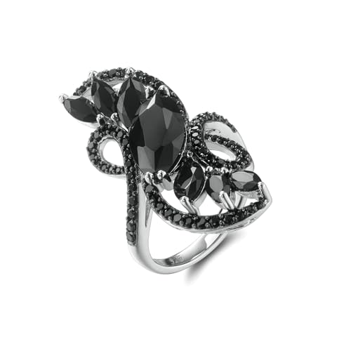 Stfery Ringe 925 Silber Ringe für Damen Marquise Spinell Frauen Ring Verlobung von Stfery