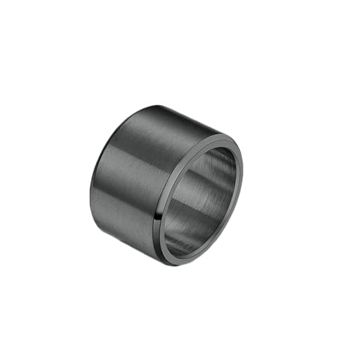 Stfery Titanring Mann, 15mm Ringe Schwarz Simple Frosted Breit 15mm Hochzeitsring Mann von Stfery