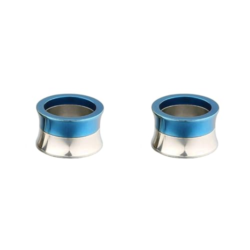 Stfery Tunnel 4mm, 2 Stück Ohrringe Chirurgenstahl Plug Silber Blau Silber Und Blau Reifen Ohrringe Plugs Damen von Stfery
