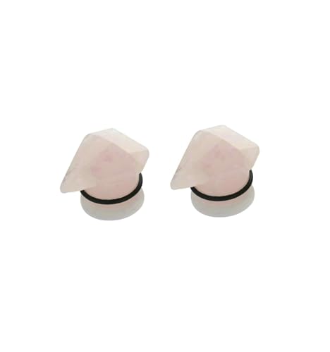 Stfery Tunnel Plug Ohr 16mm, 2 Pcs Ear Plug Acryl Rosa Geometrisch Stein Form Ohr Plug Männer von Stfery