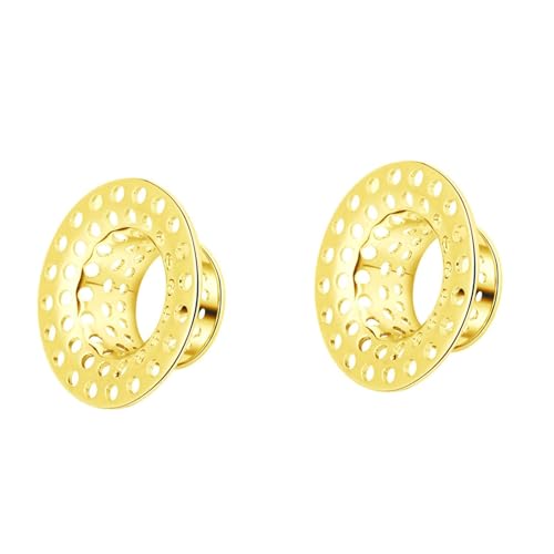 Stfery Tunnel Plug Ohr 18mm, 2 Pcs Tunnel Kupfer Gold Hohl Muster Ohrringe Plugs Männer von Stfery