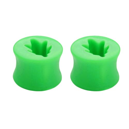 Stfery Tunnel Plug Ohr 20mm, 2 Pcs Flesh Tunnel Acryl Grün Grün Baum Muster Damen Ohrringe Tunnel von Stfery