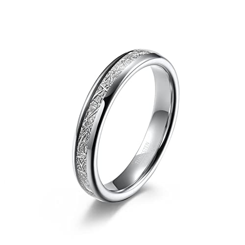 Tungsten Ring Silber, Ring 57 4MM Modeschmuck Zubehör Cool Jugendliche Jahrestagsgeschenk für Ihn von Stfery
