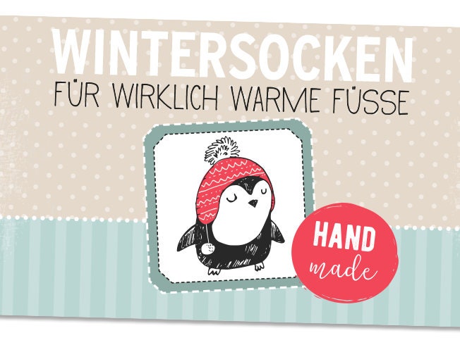 stilvolle Sockenbanderolen | 4Er Set Für Handgemachte Socken & Geschenke stilvolle Sockenbanderolen | 4Er Set Für Handgemachte Socken & Geschenke von StfiArt