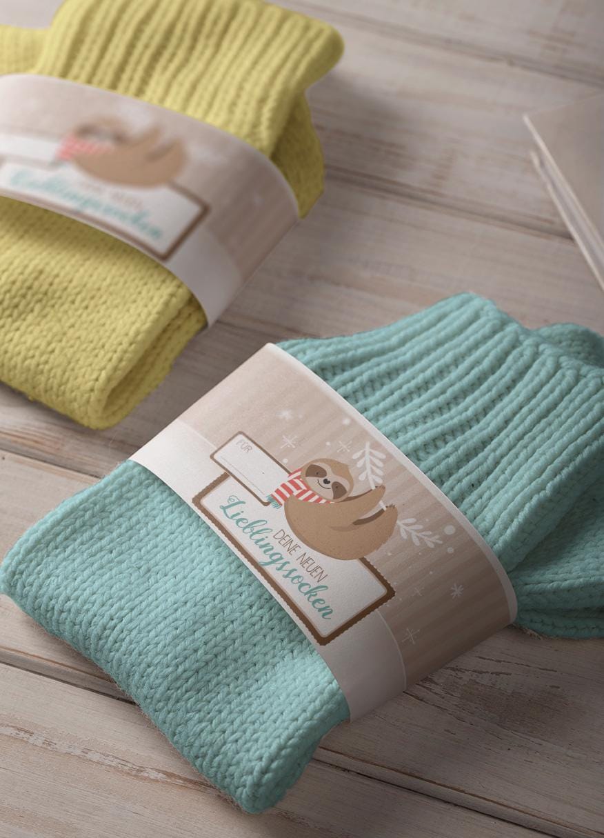 stilvolle Sockenbanderolen | 4Er Set Für Handgemachte Socken & Geschenke stilvolle Sockenbanderolen | 4Er Set Für Handgemachte Socken & Geschenke von StfiArt