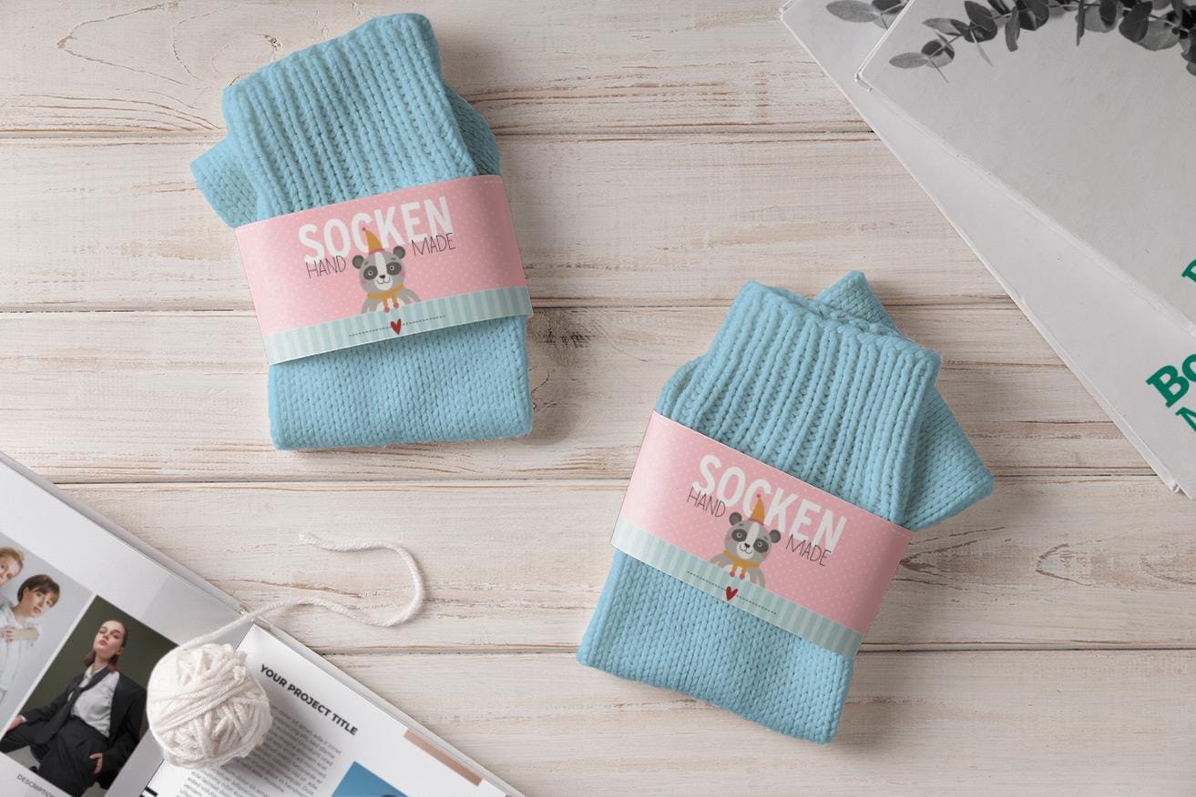 stilvolle Sockenbanderolen | 4Er Set Für Handgemachte Socken & Geschenke stilvolle Sockenbanderolen | 4Er Set Für Handgemachte Socken & Geschenke von StfiArt