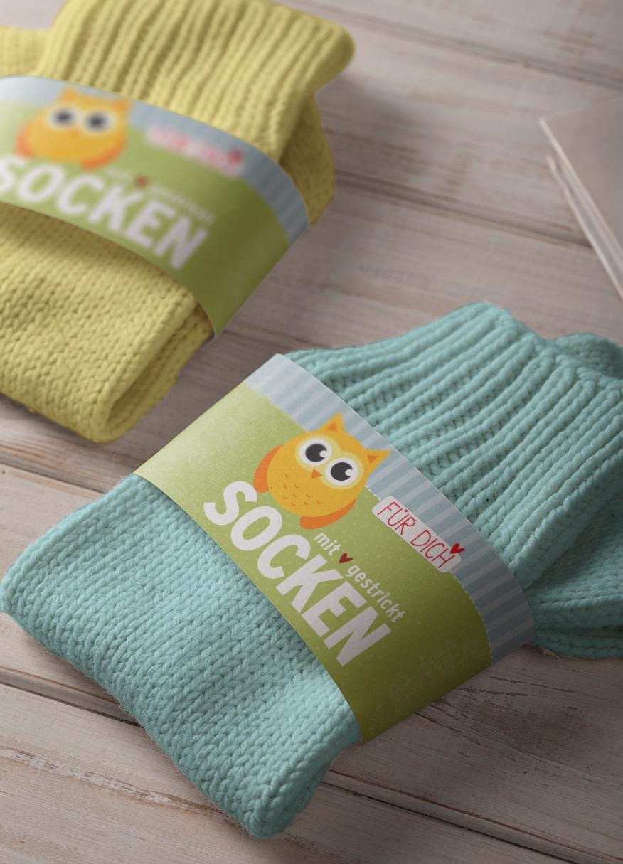 stilvolle Sockenbanderolen | 4Er Set Für Handgemachte Socken & Geschenke stilvolle Sockenbanderolen | 4Er Set Für Handgemachte Socken & Geschenke von StfiArt