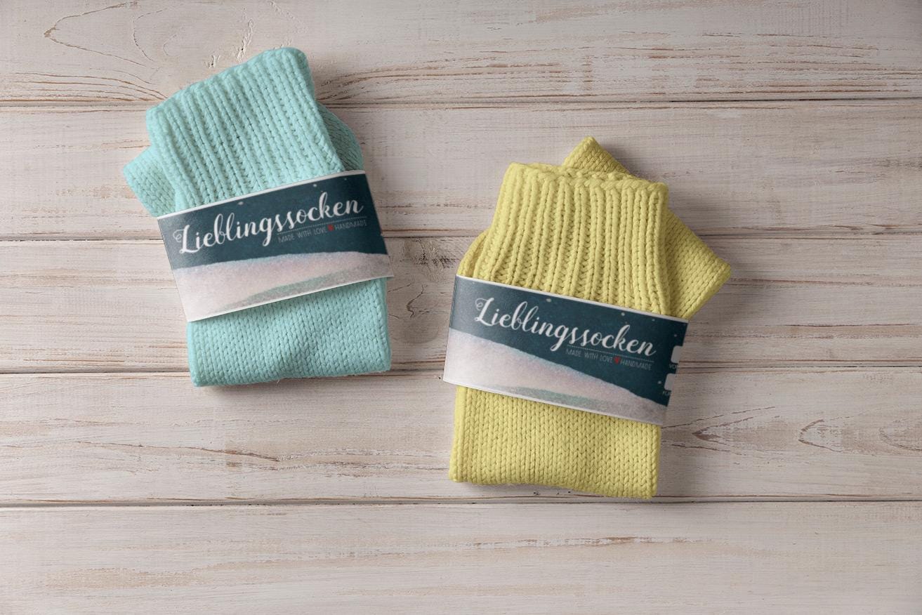 stilvolle Sockenbanderolen | 4Er Set Für Handgemachte Socken & Geschenke stilvolle Sockenbanderolen | 4Er Set Für Handgemachte Socken & Geschenke von StfiArt