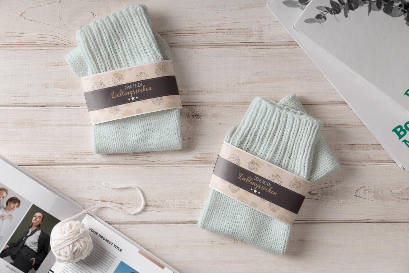 stilvolle Sockenbanderolen | 4Er Set Für Handgemachte Socken & Geschenke stilvolle Sockenbanderolen | 4Er Set Für Handgemachte Socken & Geschenke von StfiArt