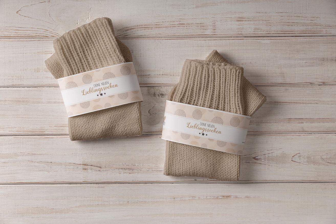 stilvolle Sockenbanderolen | 4Er Set Für Handgemachte Socken & Geschenke stilvolle Sockenbanderolen | 4Er Set Für Handgemachte Socken & Geschenke von StfiArt