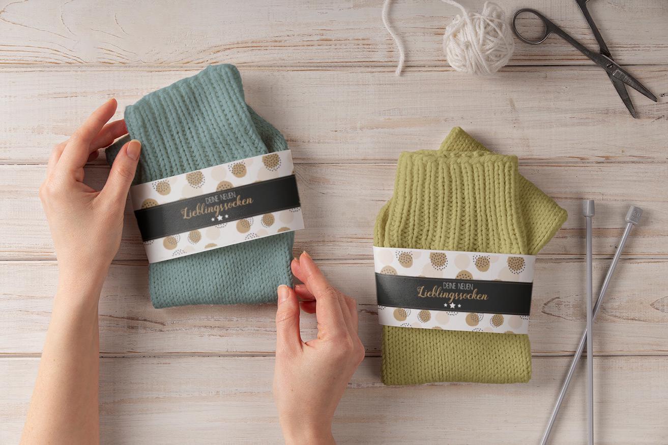 stilvolle Sockenbanderolen | 4Er Set Für Handgemachte Socken & Geschenke stilvolle Sockenbanderolen | 4Er Set Für Handgemachte Socken & Geschenke von StfiArt