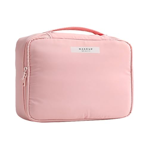 STGBCST Multifunktionale Kosmetiktasche Damen - Groß Make up Tasche mit Teiler, wasserdichte Reise Schminktasche Damen als Tragbare Kulturbeutel​ (Rosa) von Stgbcst