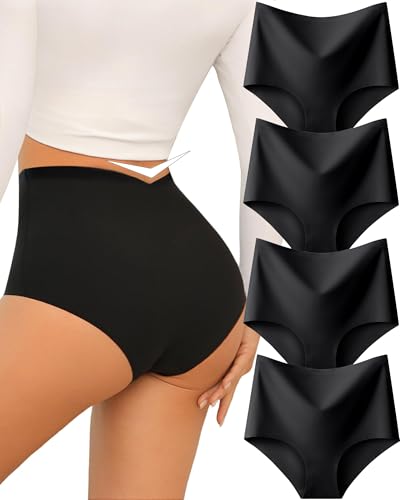 Sth Big Unterhosen Damen Nahtlos Seamless Slips Damen High Waist Nahtlose Unterwäsche Frauen Hohe Taille Taillenslip Ohne Naht Underwear Women No Show Panties Slip Mehrpack S-3XL von Sth Big