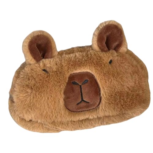 Capybara Federmäppchen - Plüsch Capybara Stiftetui - Große Reißverschlusstasche Ästhetische Tasche für Mädchen Frauen Teenager Schüler Kinder Schule College Unterricht Reise Makeup von Stibtmr