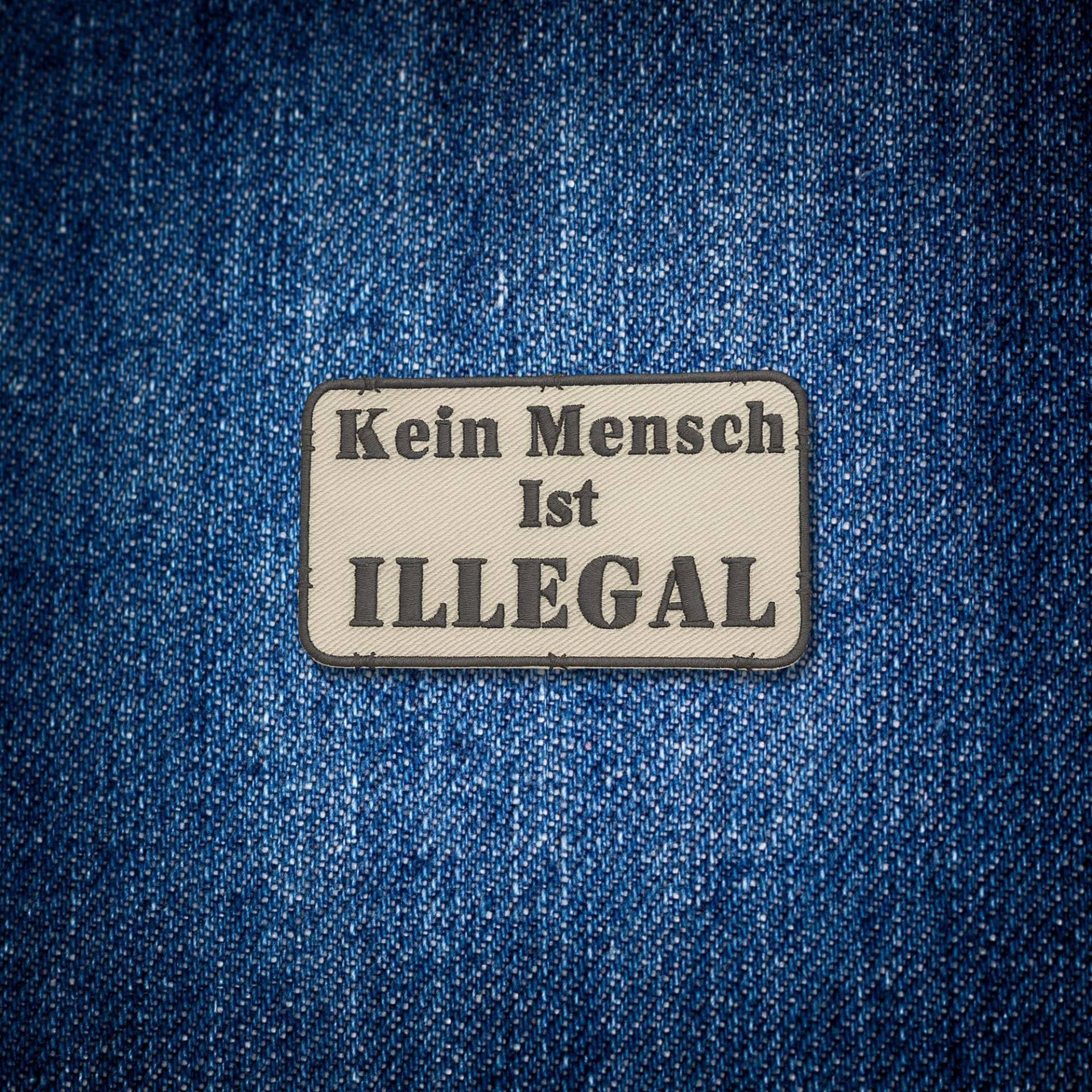 Kein Mensch Ist Illegal Aufnäher Menschrecht, Politisch, Aufbügler von Stichfee