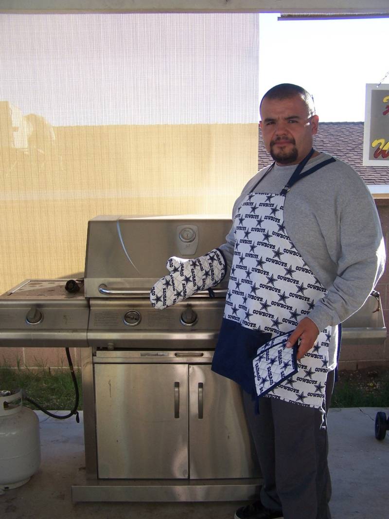 Nfl Dallas Cowboys Grillschürze Ofenhandschuh Topflappen Deluxetailgate Set von Stichingram