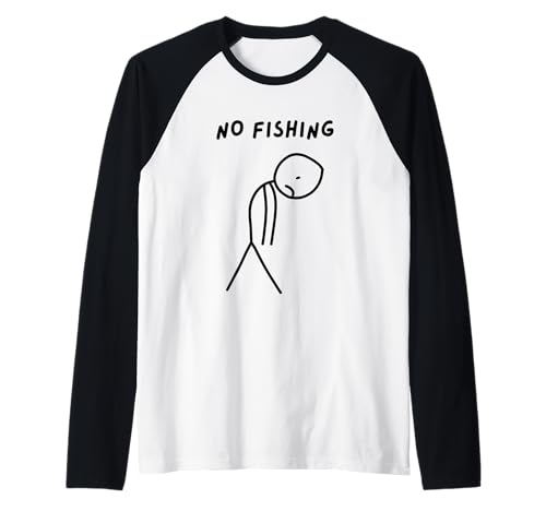 Lustiger trauriger Stick Man Kein Angeln Raglan Lustiger trauriger Stick Man Kein Angeln Raglan von Stick Master