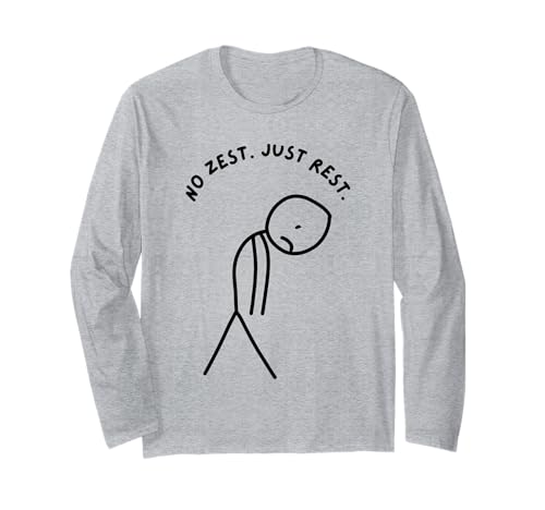 Lustiger trauriger Stick Man ohne Schwung. Einfach ausruhen. Langarmshirt von Stick Master