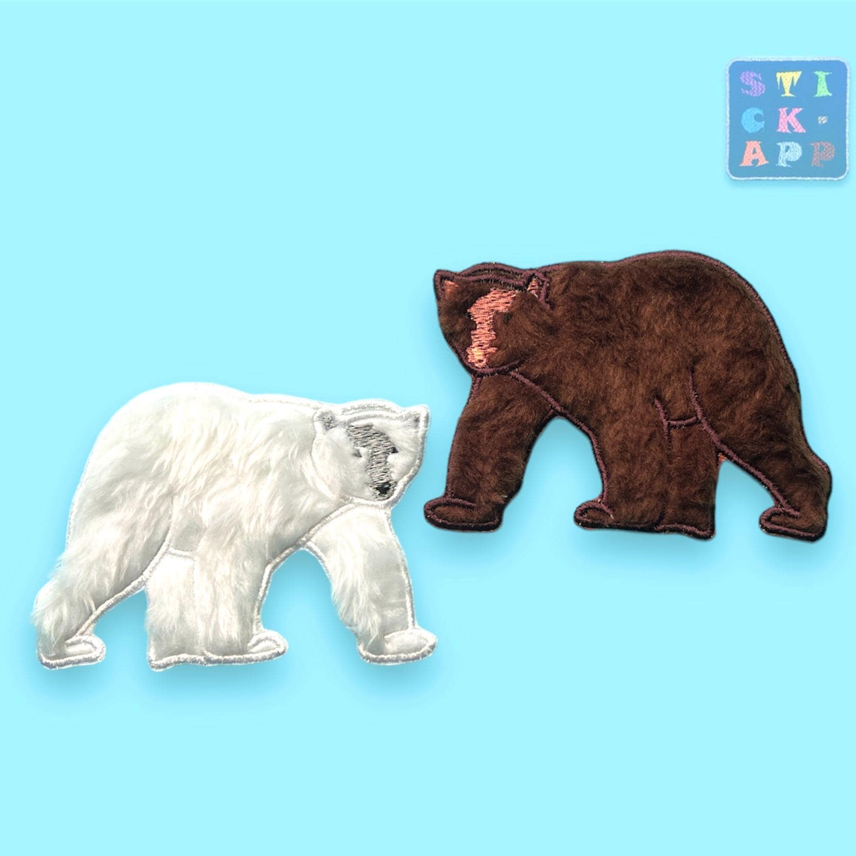 Eisbär Oder Braunbär - Flauschige Stickapplikationen in Wunschgröße Eisbär Oder Braunbär - Flauschige Stickapplikationen in Wunschgröße von StickApp