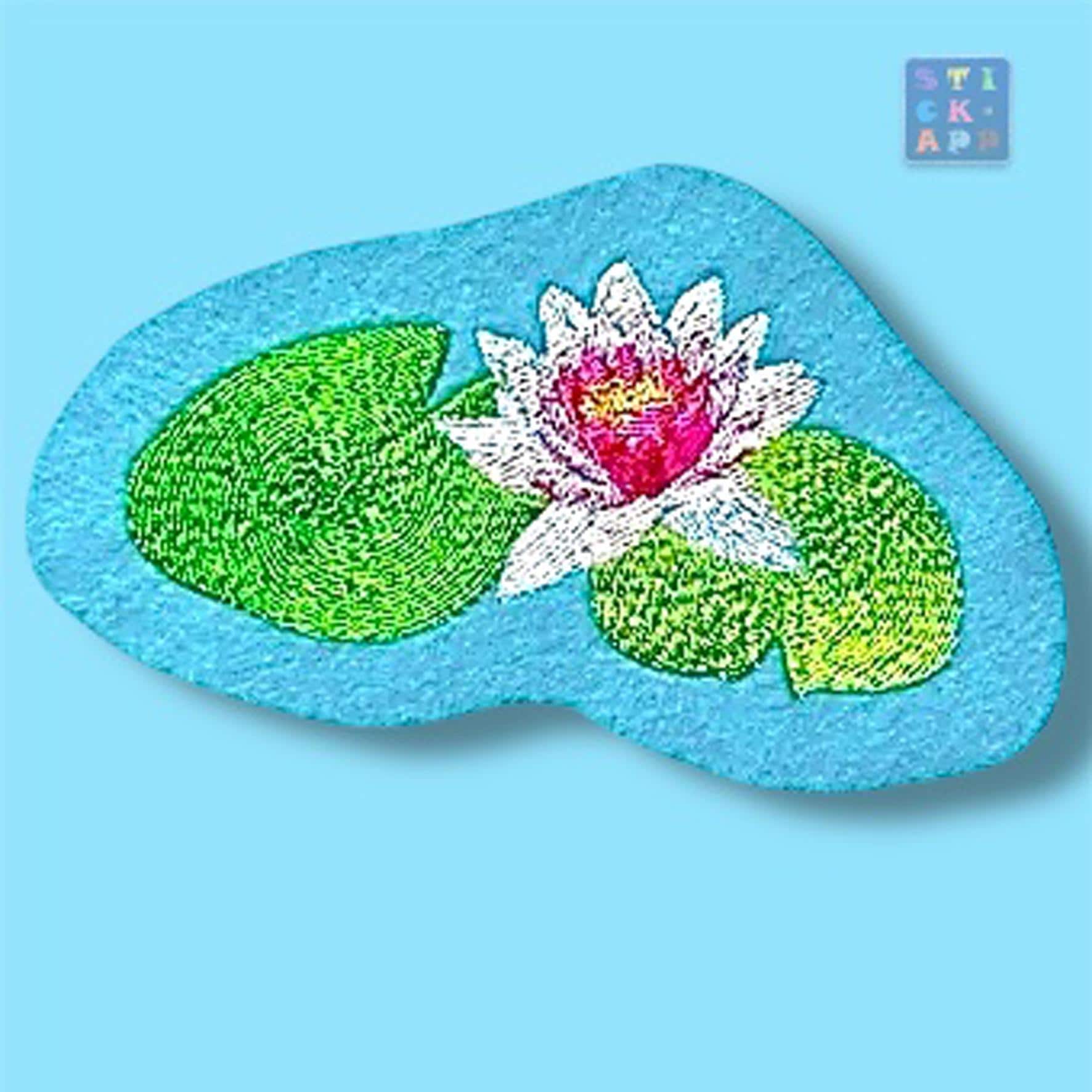 Seerose - Stickapplikation in Wunschfarben Ca. 10 X 6 cm Zum Aufnähen Oder Aufbügeln Stickerei/Stickbild Applikation Seerose - Stickapplikation in Wunschfarben Ca. 10 X 6 cm Zum Aufnähen Oder Aufbügeln Stickerei/Stickbild Applikation von StickApp