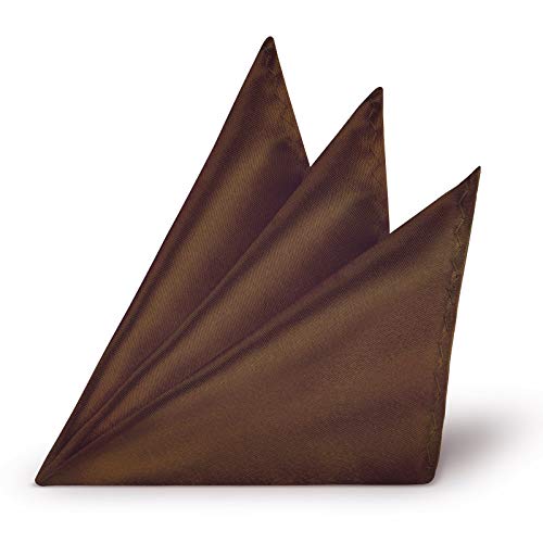 StickandShine Einstecktuch Braun einfarbig uni aus Polyester Ränder genäht 22 x 22 cm StickandShine Einstecktuch Braun einfarbig uni aus Polyester Ränder genäht 22 x 22 cm von StickandShine