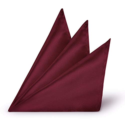 StickandShine Einstecktuch Rotbraun einfarbig uni aus Polyester Ränder genäht 22 x 22 cm von StickandShine
