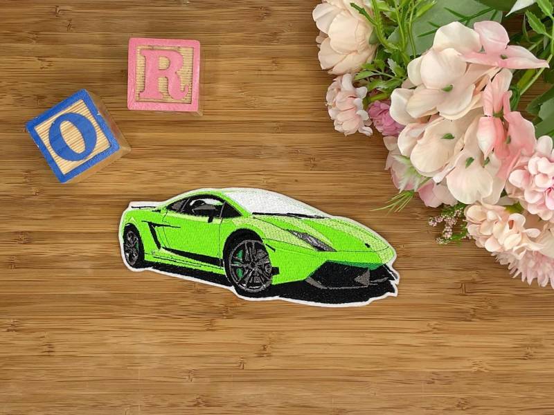 Patch Rennauto von StickmanufakturDE