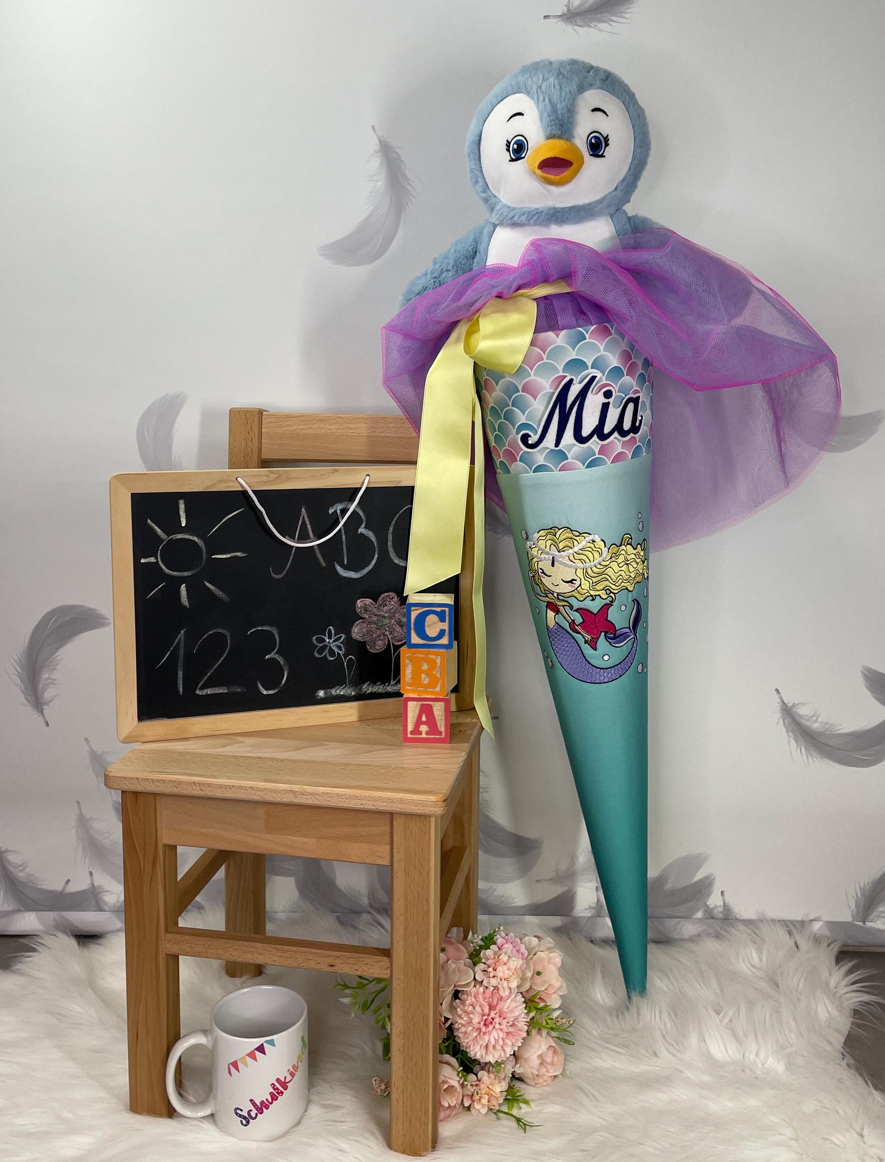 Schultüte Meerjungfrau Mit Namen von StickmanufakturDE