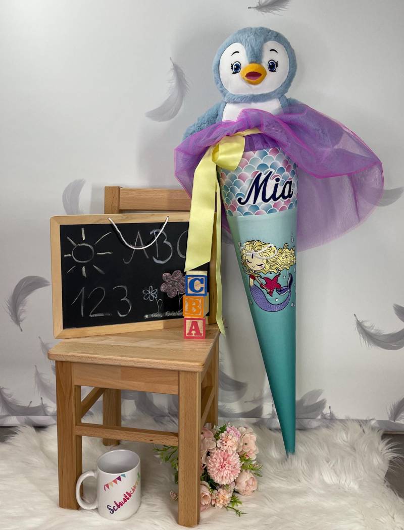 Schultüte Meerjungfrau Mit Namen von StickmanufakturDE