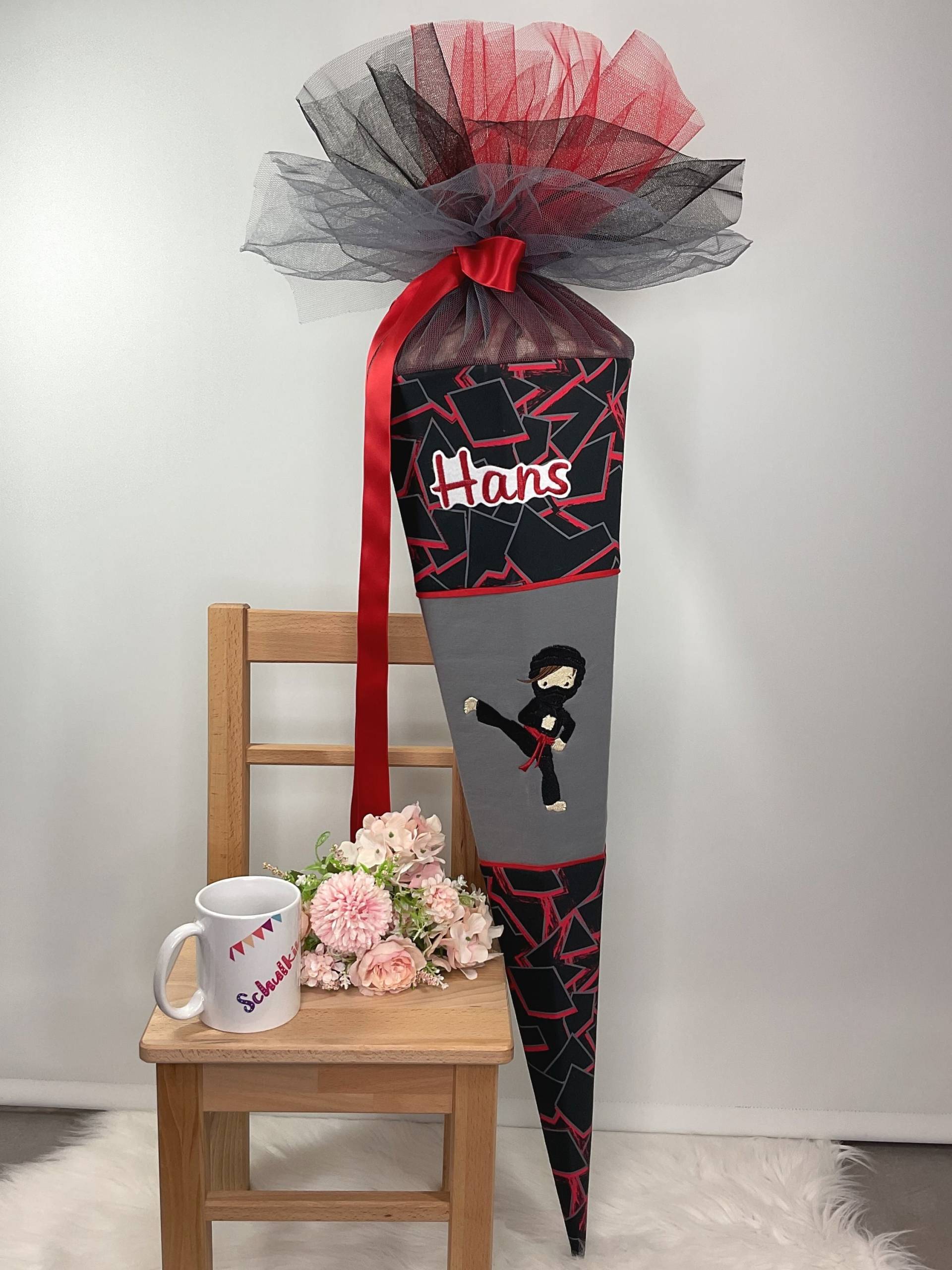 Schultüte Ninja Mit Namen von StickmanufakturDE