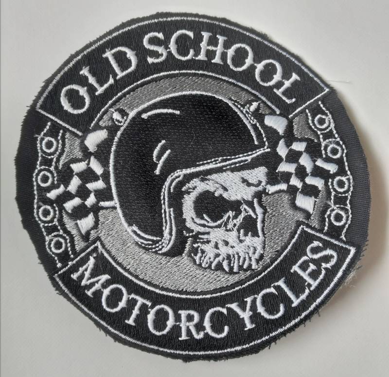 Biker Patch Aufbügler Old School Motorcycles von SticksalonFuchsDE