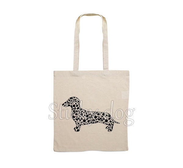 Canvas Hundetasche Glatthaardackel - Dackel Canvas Hundetasche Glatthaardackel - Dackel von Stickydog