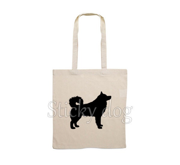 Canvas Tasche Alaska Malamute Silhouette Hundetasche Canvas Tasche Alaska Malamute Silhouette Hundetasche von Stickydog