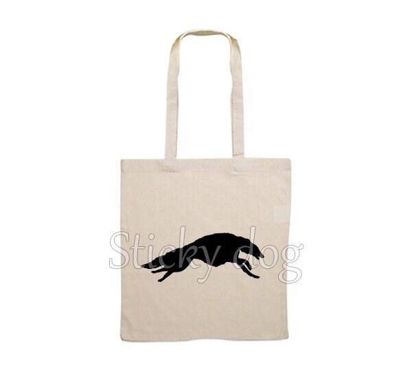 Canvas Tasche Barzoi Hundesilhouette Canvas Tasche Barzoi Hundesilhouette von Stickydog