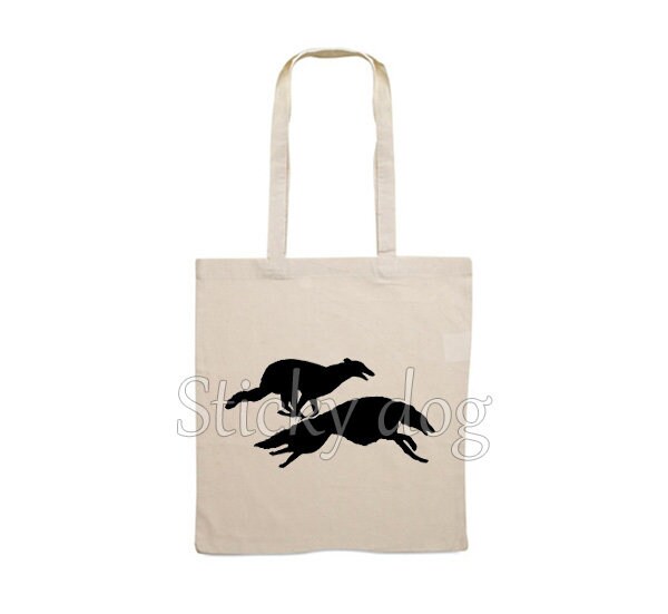 Canvas Tasche Barzoi Hundesilhouette Canvas Tasche Barzoi Hundesilhouette von Stickydog