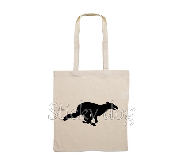 Canvas Tasche Barzoi Hundesilhouette Canvas Tasche Barzoi Hundesilhouette von Stickydog