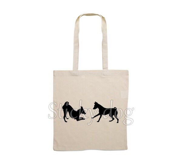 Canvas Tasche Basenji Hundesilhouette Canvas Tasche Basenji Hundesilhouette von Stickydog