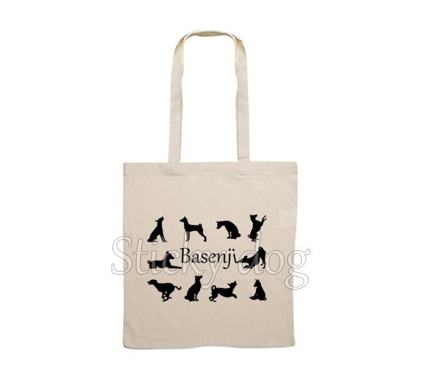 Canvas Tasche Basenji Hundesilhouette Canvas Tasche Basenji Hundesilhouette von Stickydog