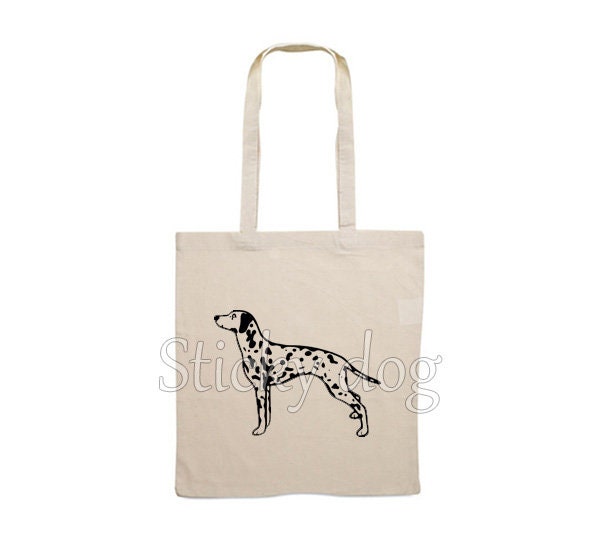 Canvas Tasche Dalmatiner Hund Silhouette von Stickydog