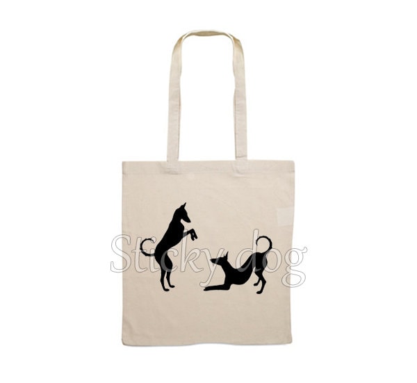 Canvas Tasche Podenco Ibicenco Hundesilhouette Canvas Tasche Podenco Ibicenco Hundesilhouette von Stickydog