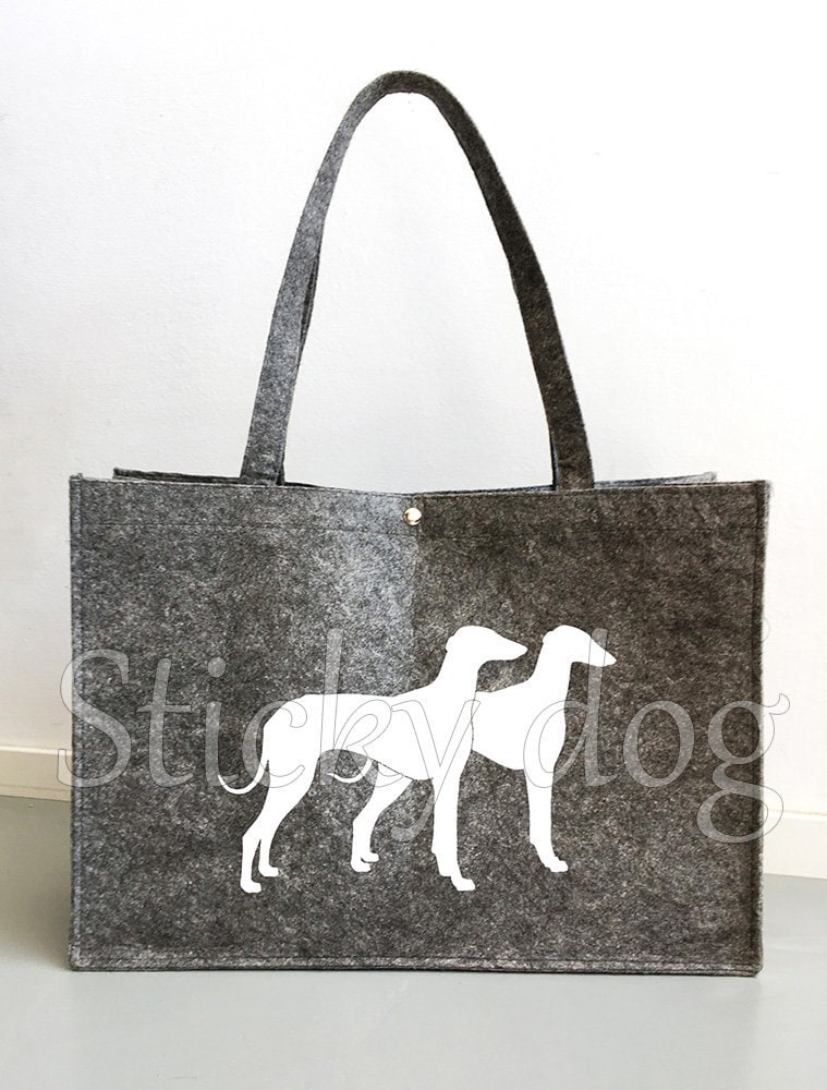 Filztasche Azawakh Hundesilhouette von Stickydog