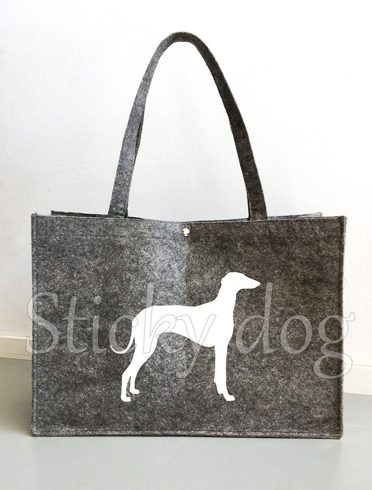 Filztasche Azawakh Hundesilhouette von Stickydog