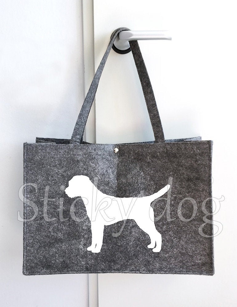 Filztasche Border Terrier Hundesilhouette Filztasche Border Terrier Hundesilhouette von Stickydog