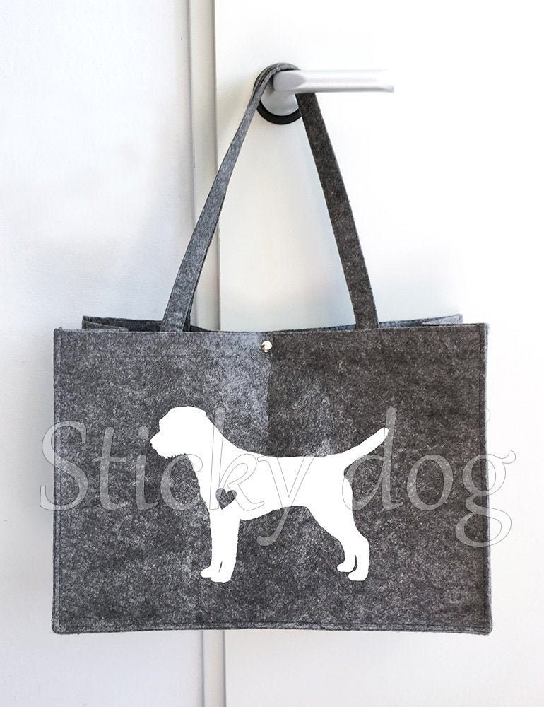 Filztasche Border Terrier Hundesilhouette Filztasche Border Terrier Hundesilhouette von Stickydog