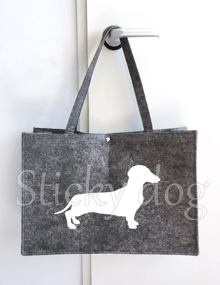Filztasche Kurzhaardackel - Dackel Hundesilhouette von Stickydog